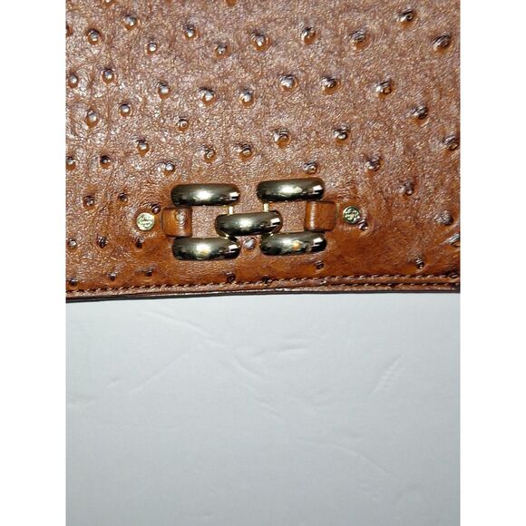 A Dana Buchman Crossbody Purse Faux Ostrich Skin Corpcore Boho Preppie - Picture 2 of 11